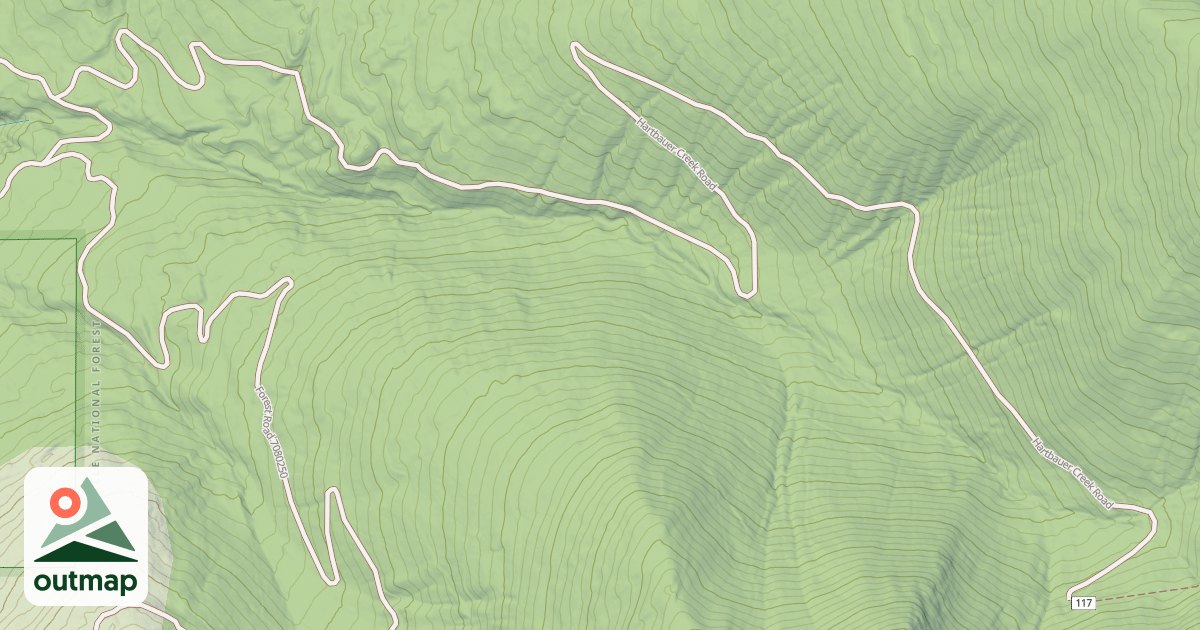 Map of HARTBAUER CREEK