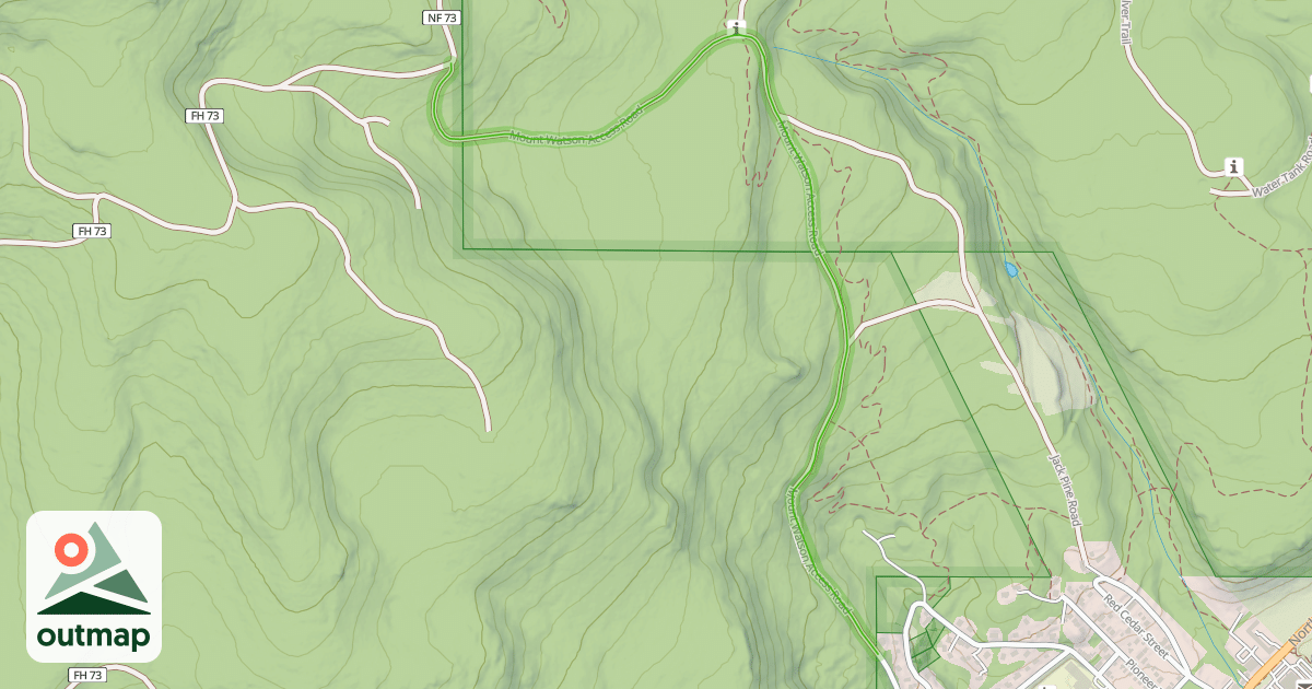 Map of Mount Watson Access Road