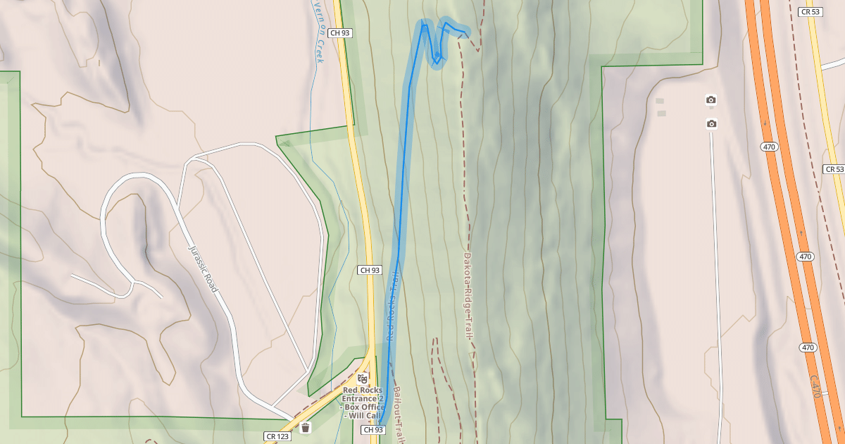 Map preview of Red Rocks Trail