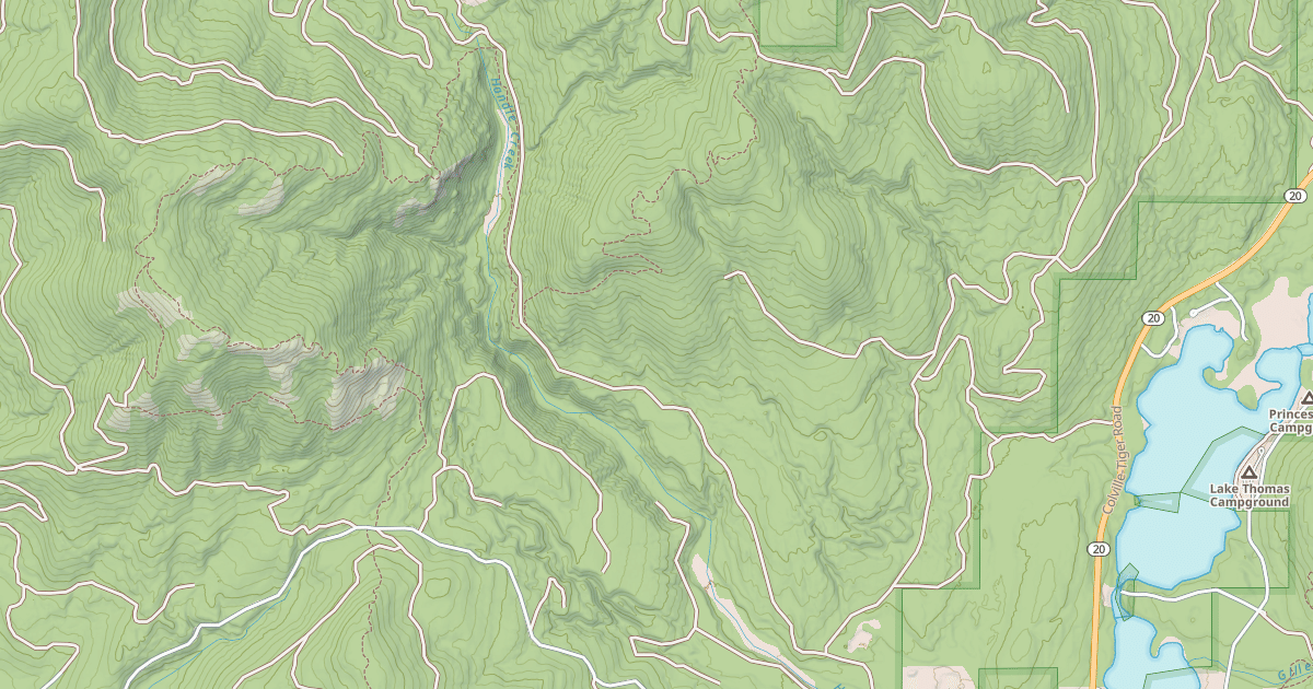 Map preview of HANDE CREEK