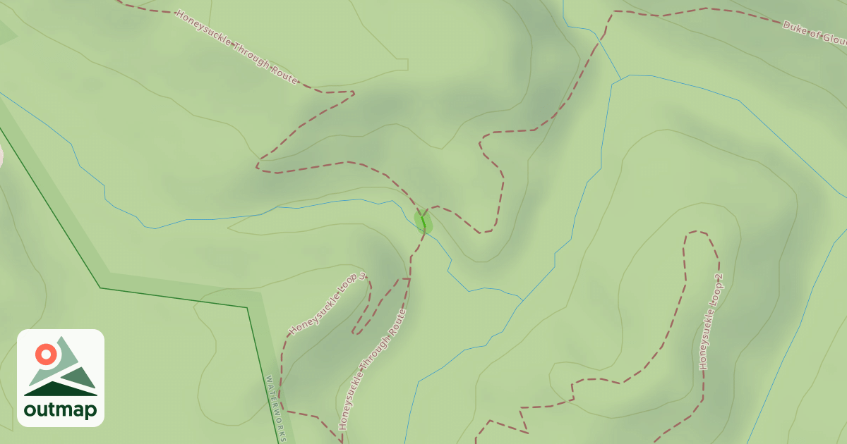 Map of Honeysuckle Through Trail