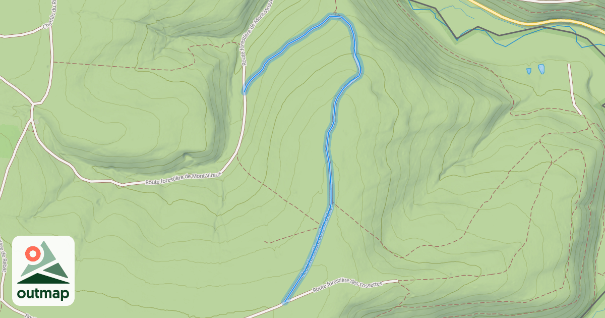 Map of Route forestière du Gros chêne