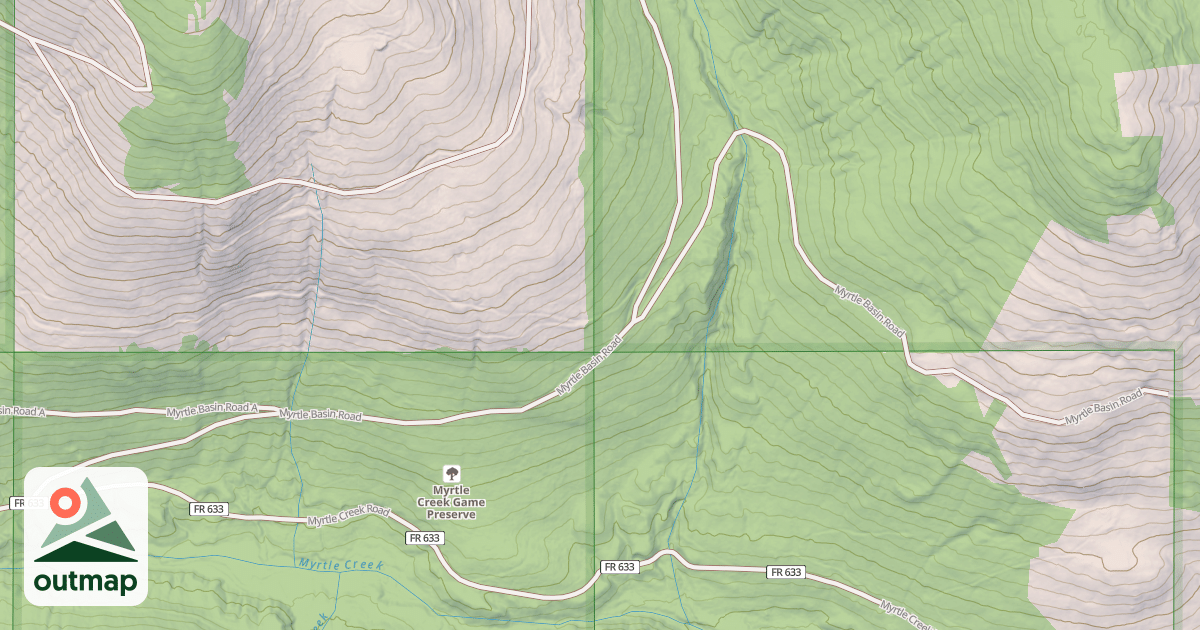 Map of MYRTLE BASIN