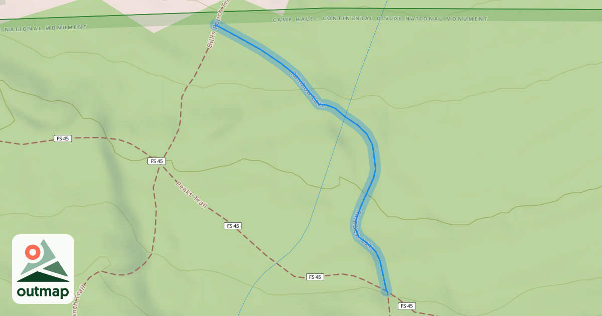 Map of Rainbow Lake