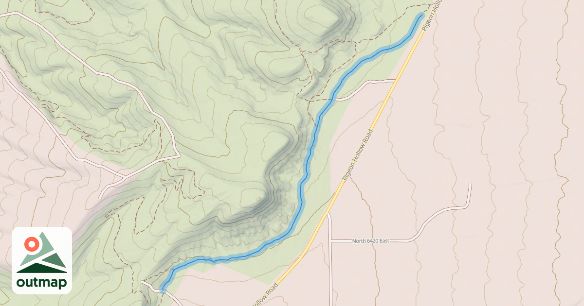 Map of Pigeon Hollow Trail
