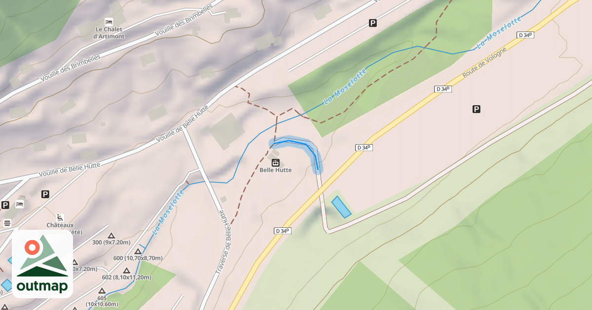 Map of Belle-Hutte