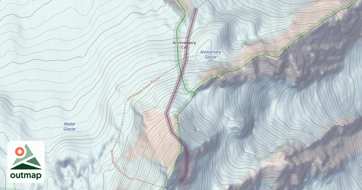 Map of Climbing Route