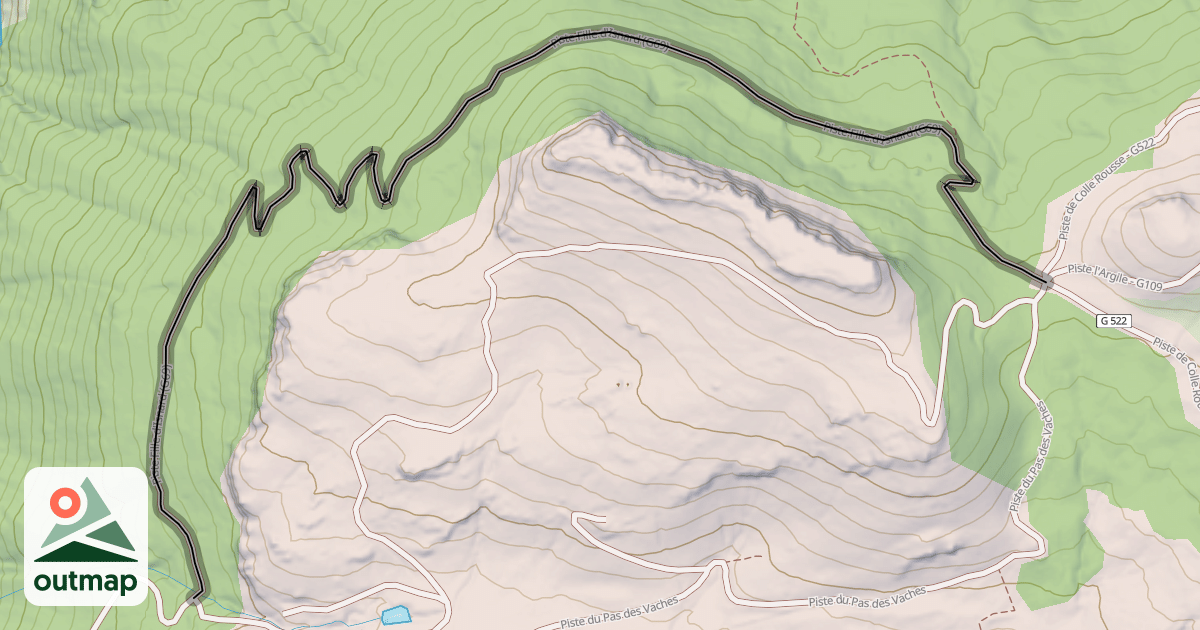 Map of Piste Fille d'Isnard (G69)