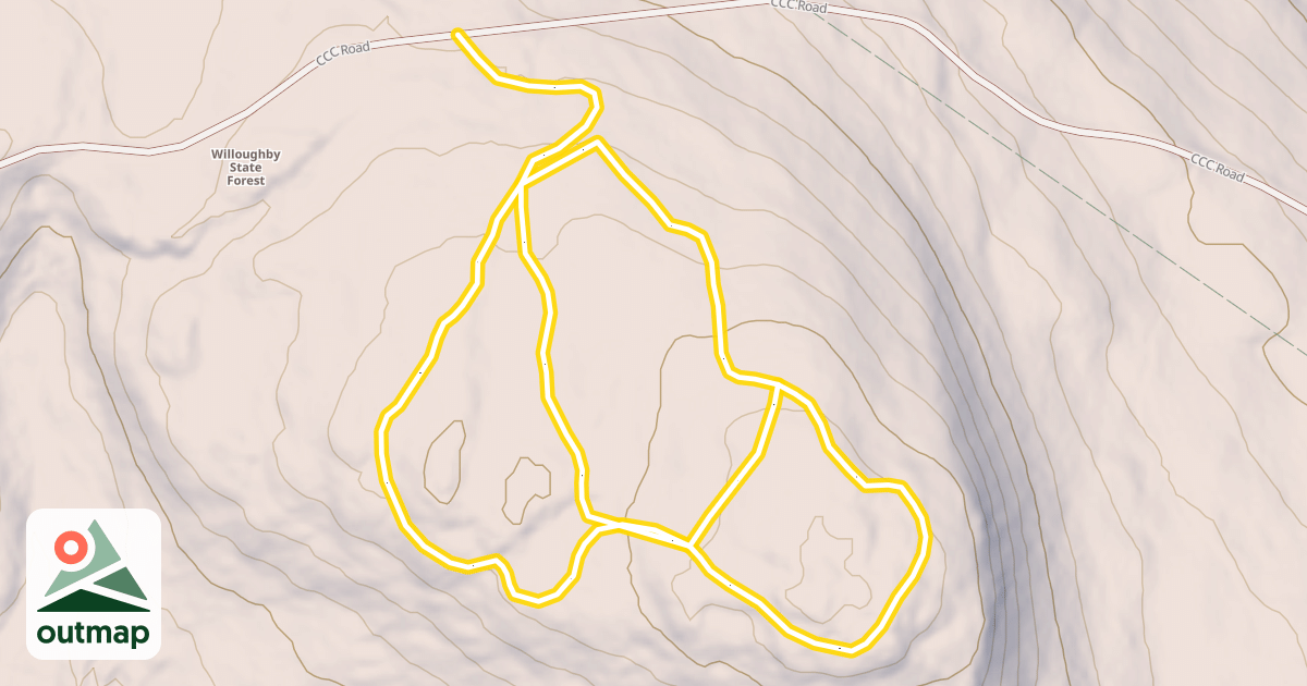 Map of Bartlett Mountain Loops