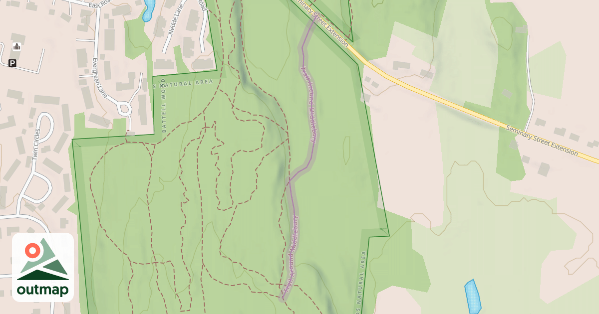 Map of Trail Around Middlebury