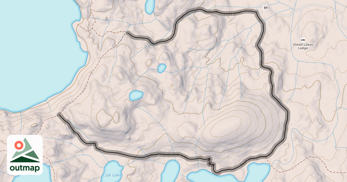 Map of Bear Lakes Loop Trail