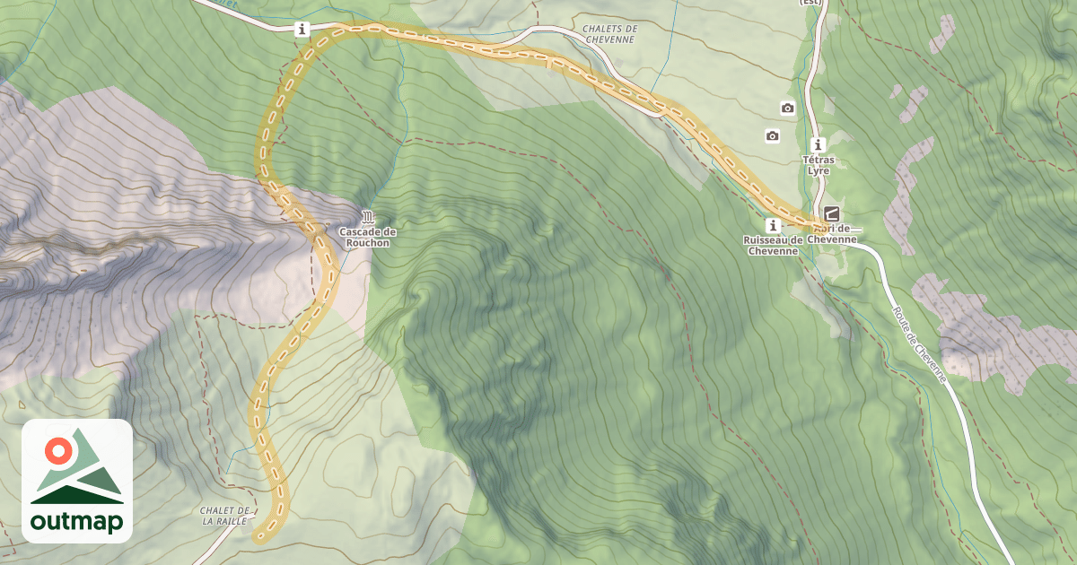 Map of Chalet de la Raille — La Chapelle d’Abondance