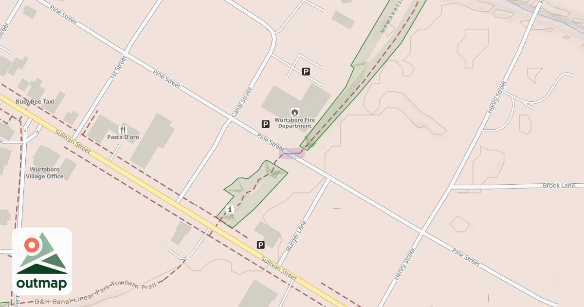 Map of D&H Canal Linear Park Towpath Trail