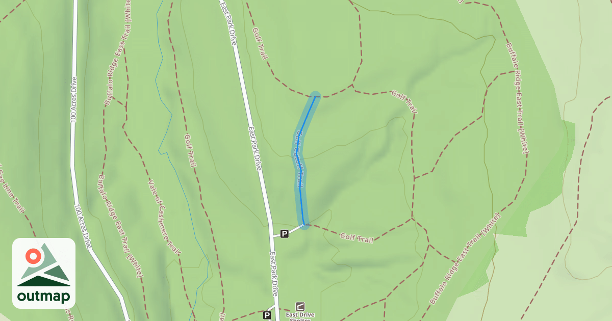 Map of Golf Cutoff Trail