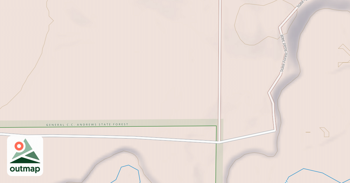 Map of General C.C. Andrews State Forest Trails