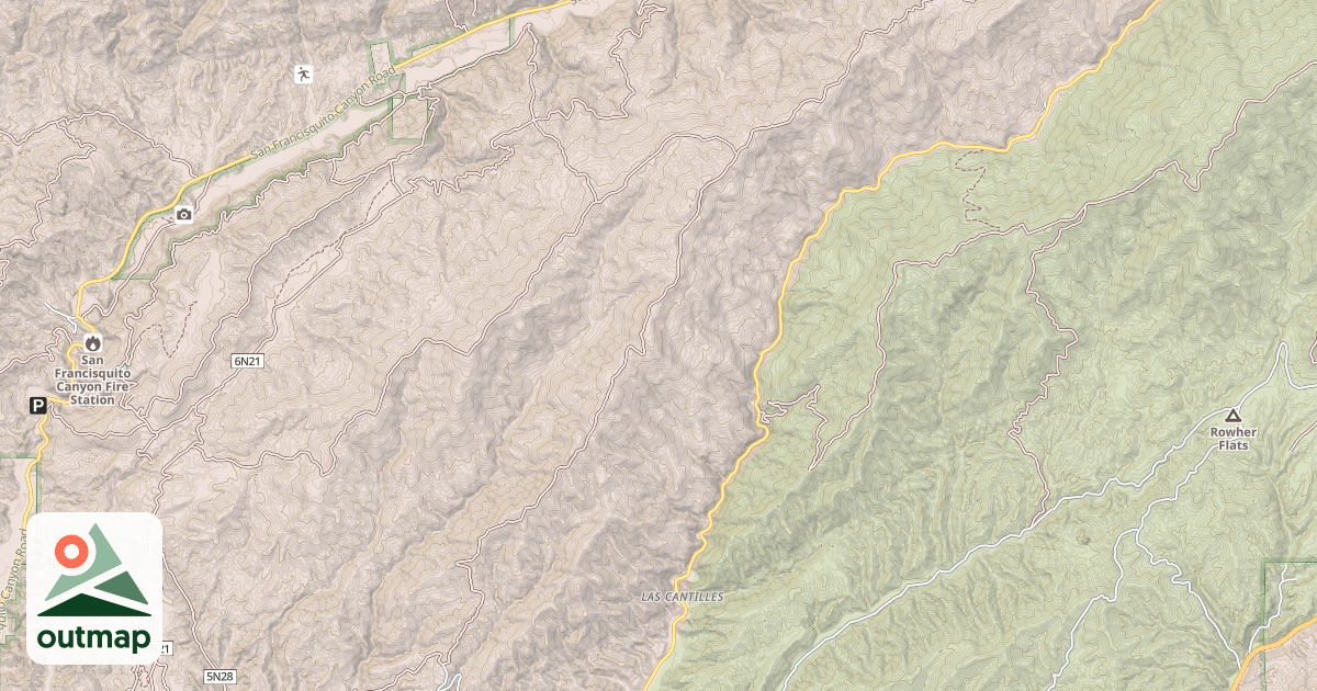 Map of DEL SUR RIDGE RD