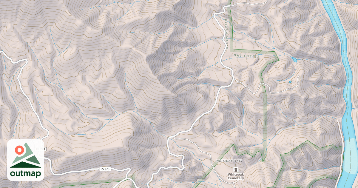 Map of WHITE OAK FLATS