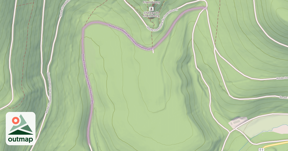 Map of Route Forestière des Chênes Pédonculés