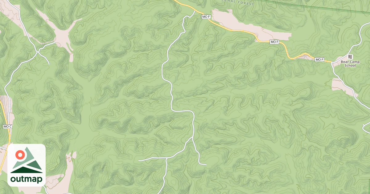 Map of CAVE FORK