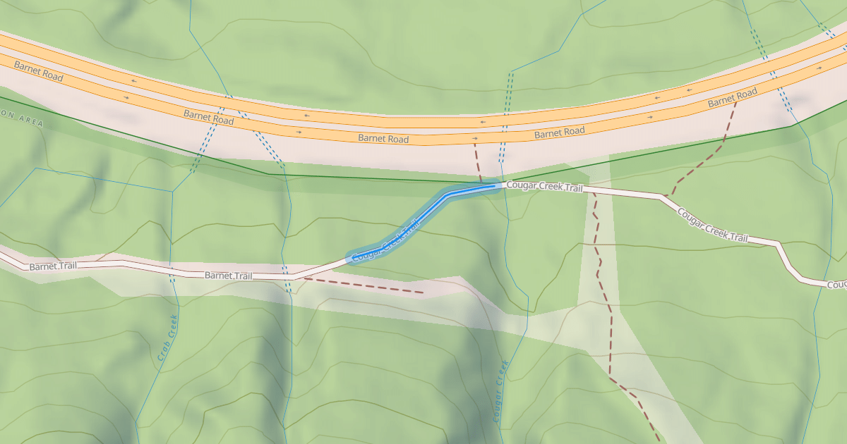 Map preview of Cougar Creek Trail