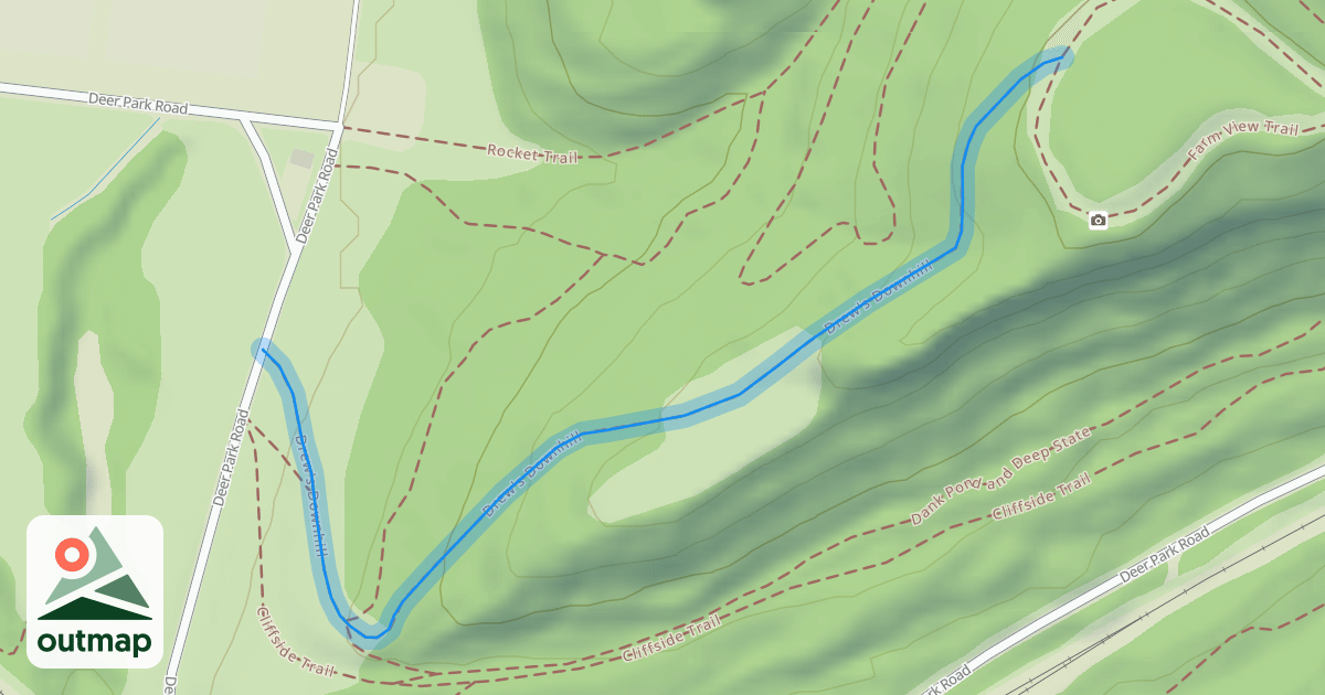 Map of Drew's Downhill