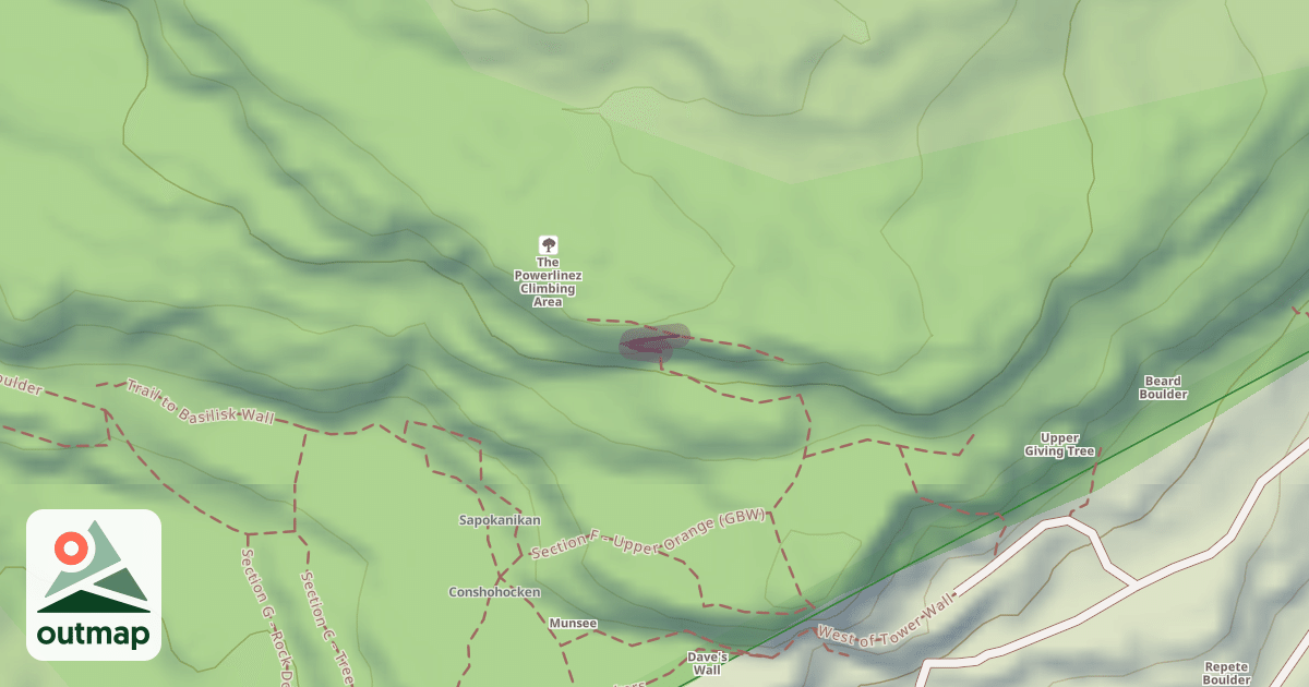 Map of Climbing Route