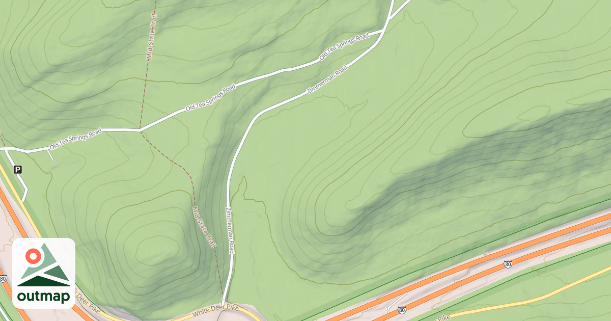 Map of Bald Eagle State Forest Snowmobile Trails