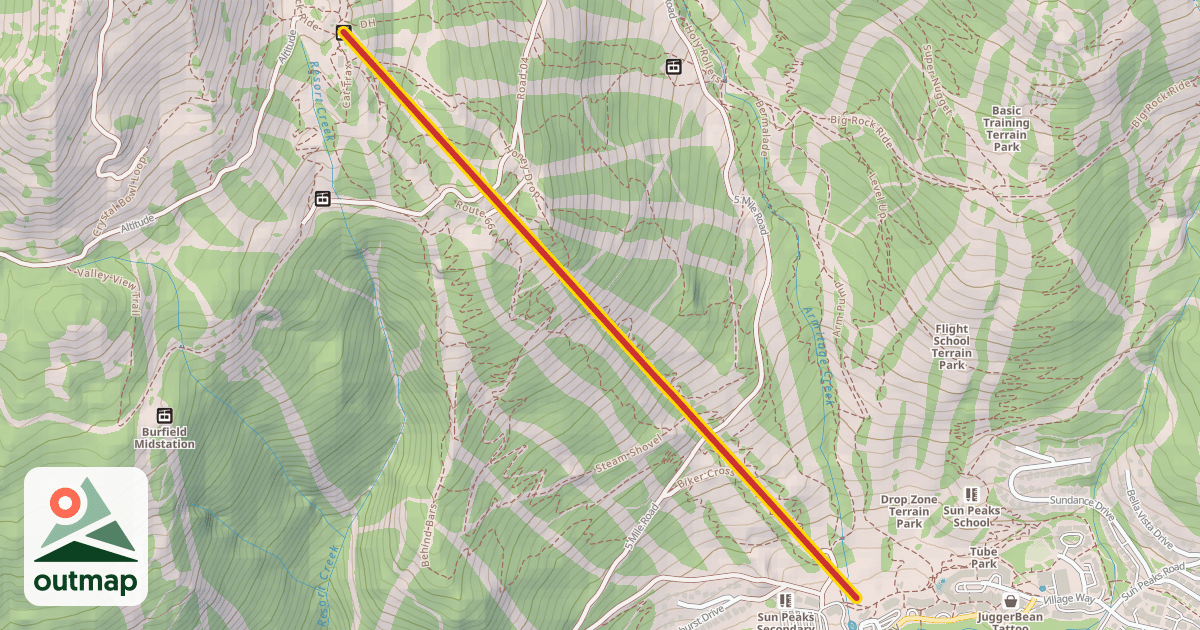 Map of Sunburst Express