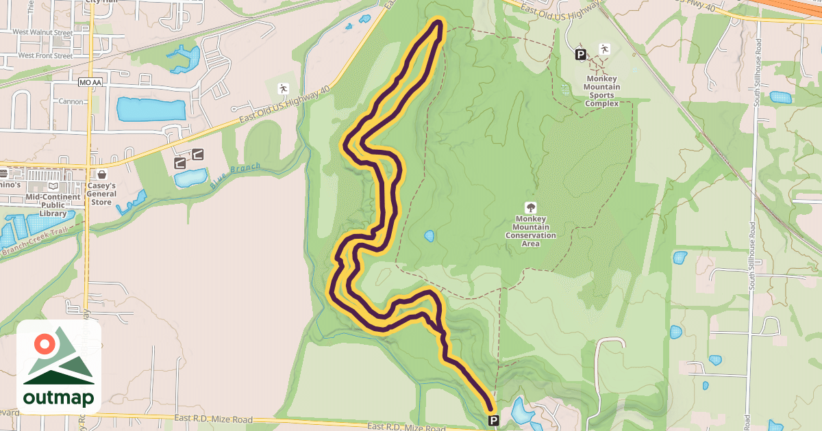 Map of Southwest Loop Trail