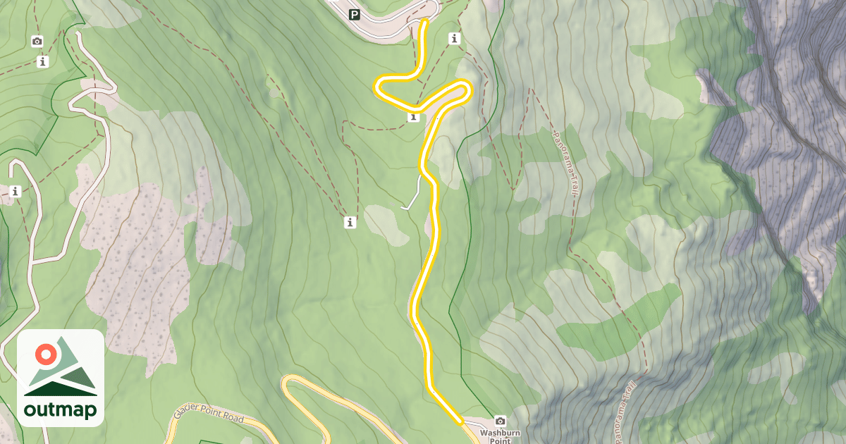 Map of Glacier Point Road