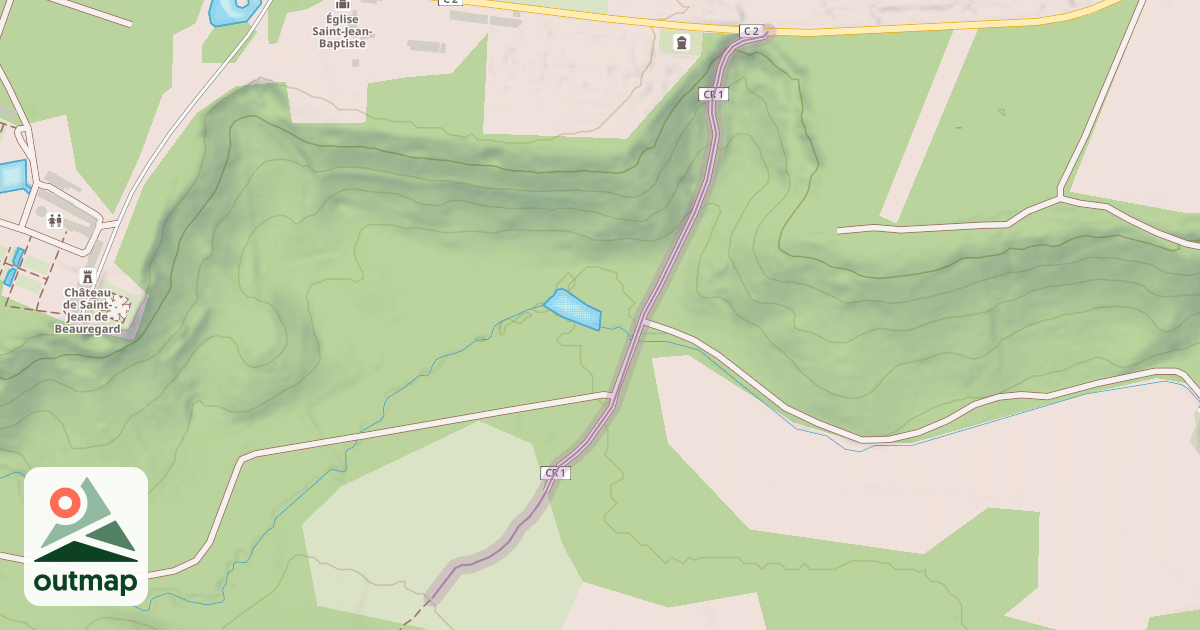 Map of Chemin Rural Numéro 1 de Janvry à Saint-Jean de Beauregard