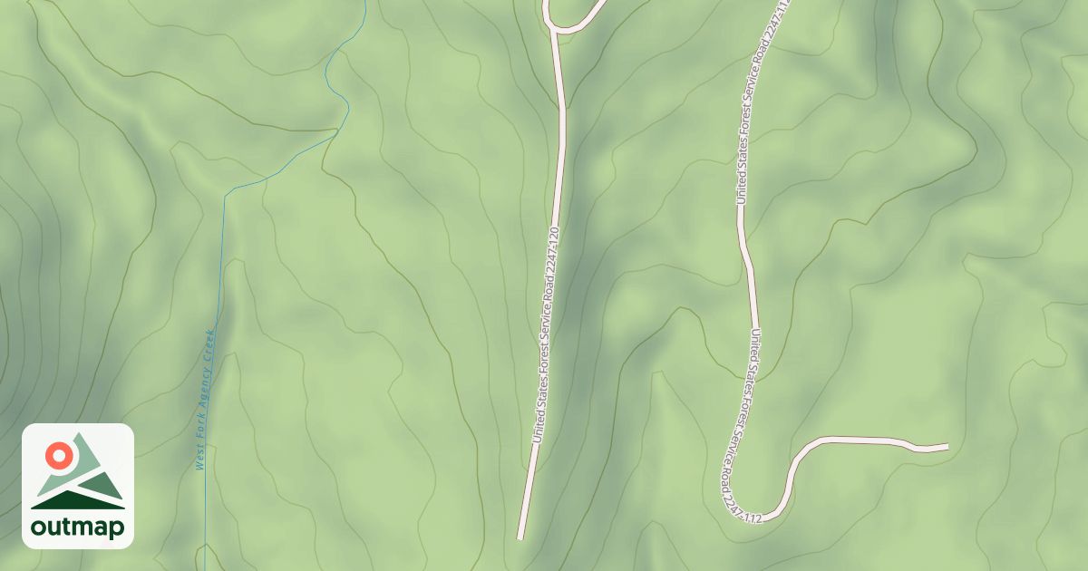 Map of USFS National Forest System Roads {C9E9CFB0-F2E5-4C50-A186-DBD2E730A24C}