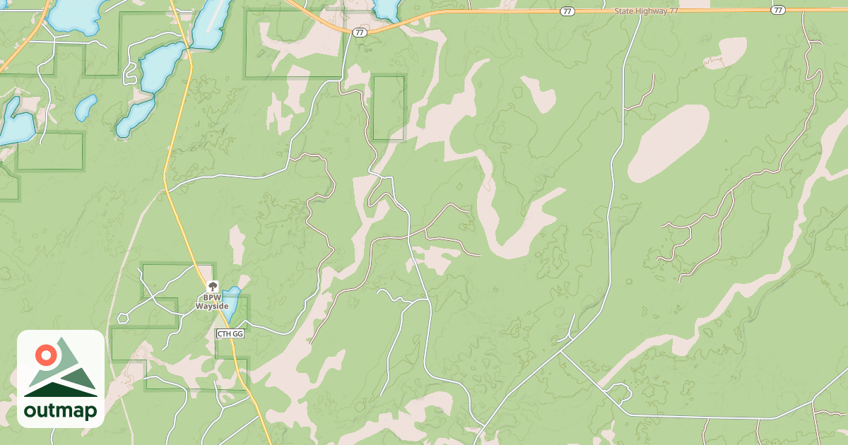 Map of USFS Motor Vehicle Use Map Trails 13102