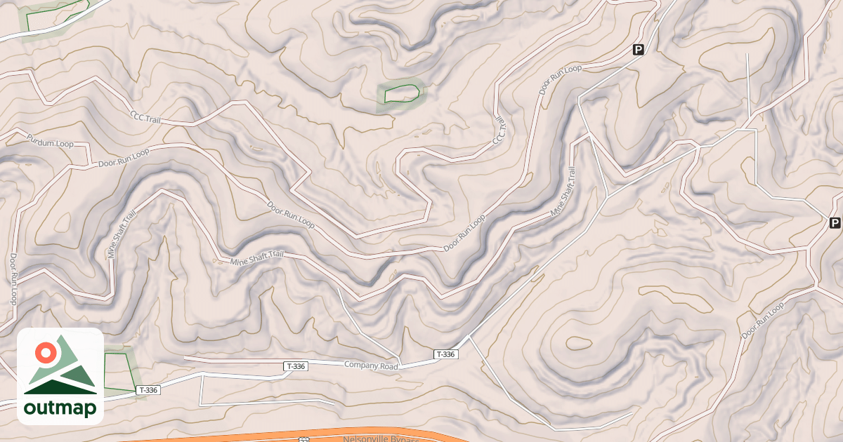 Map of Mine Shaft Trail