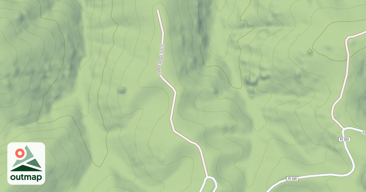 Map of MOUNT HERMAN SPUR NORTH