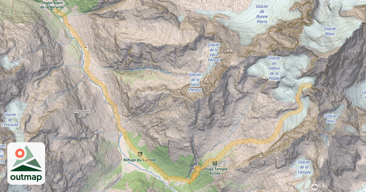 Map of Col des Avalanche — La Bérarde