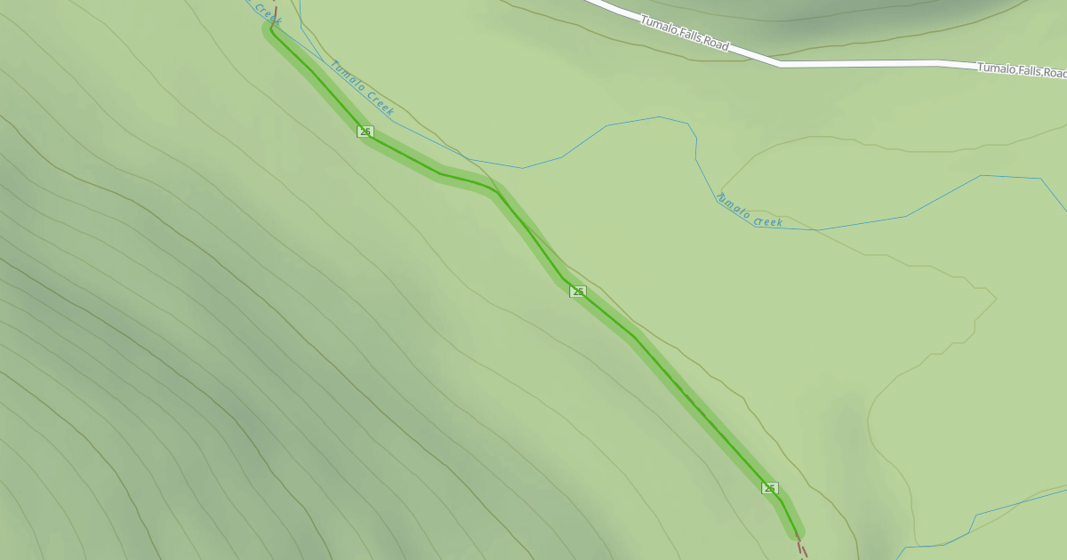 Map preview of Tumalo Creek Trail #25.1