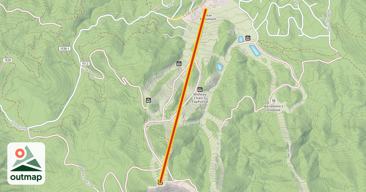 Map of Bear Mountain Xpress