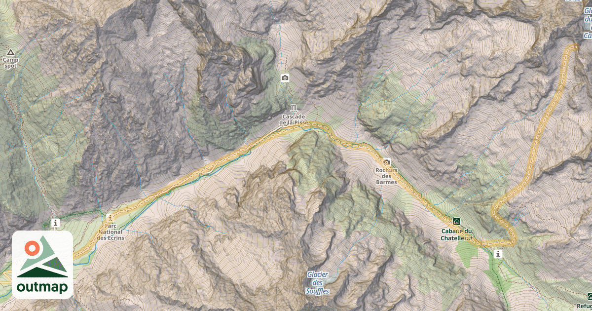 Map of Col d'Entre Pierroux — Désert-en-Valjouffrey