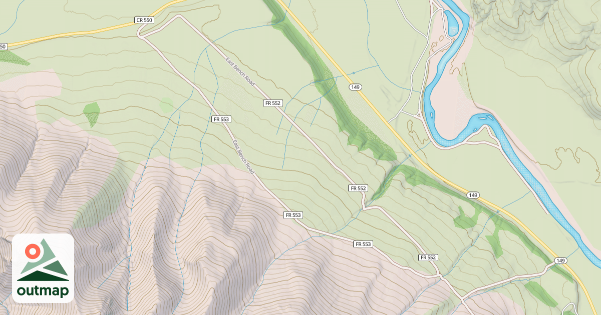 Map of EAST BENCH