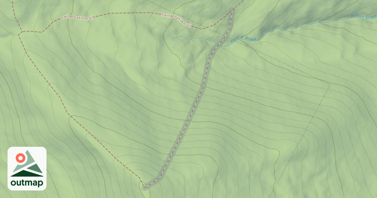Map of Twin Peaks Backcountry