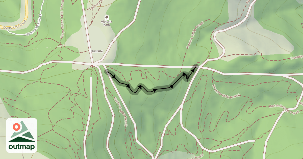 Map of Dazza's MTB Track