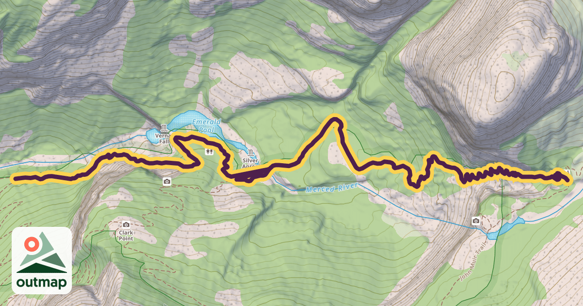 Map of Mist Trail