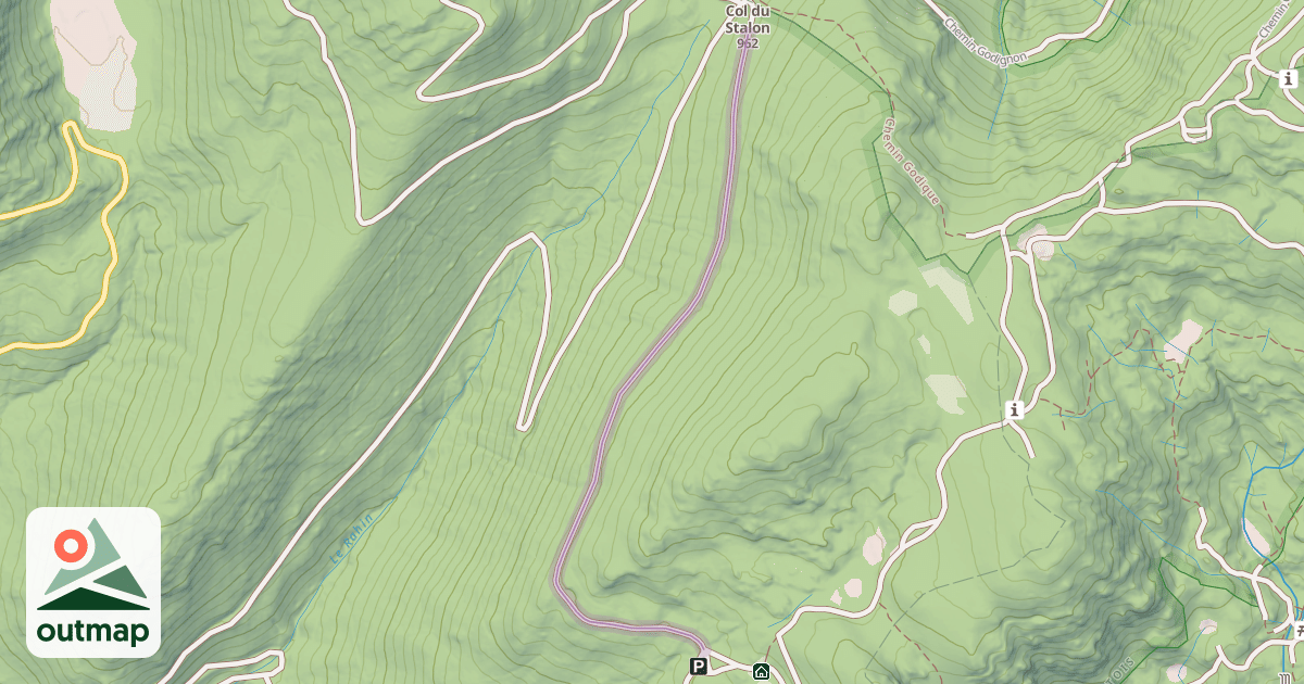 Map of Route Forestière des Fougères