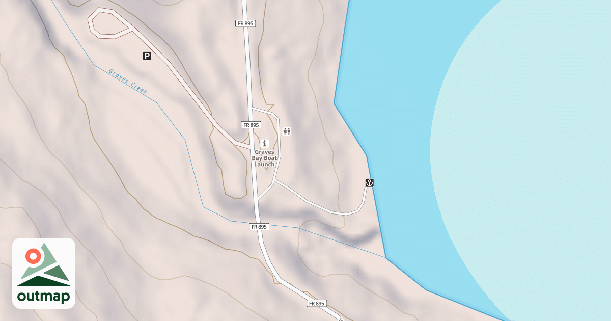 Map of GRAVES BAY BOAT LAUNCH