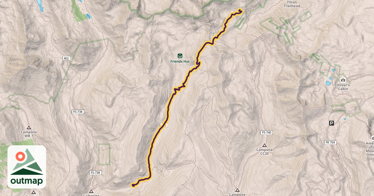 Map of Brush Creek Trail