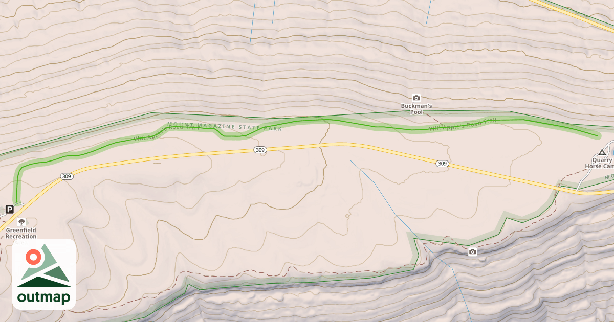 Map of Will Apple's Road Trail