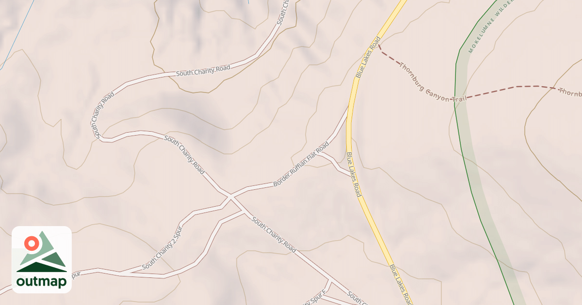 Map of BORDER RUFFIAN FLAT ROAD