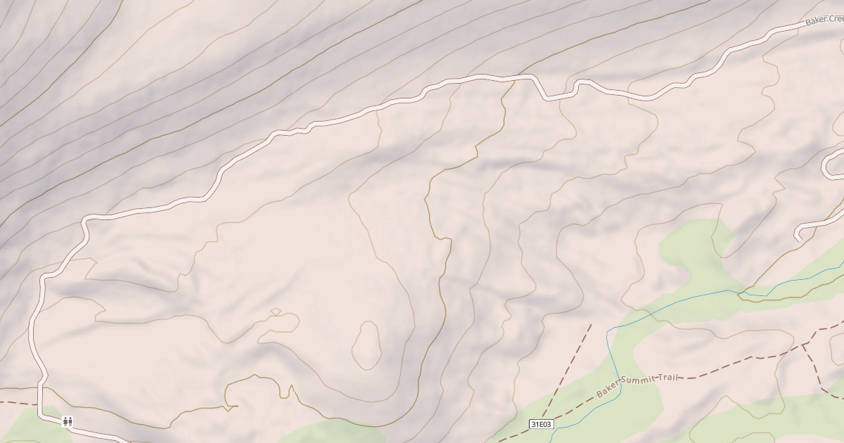 Map preview of Baker Creek Trail