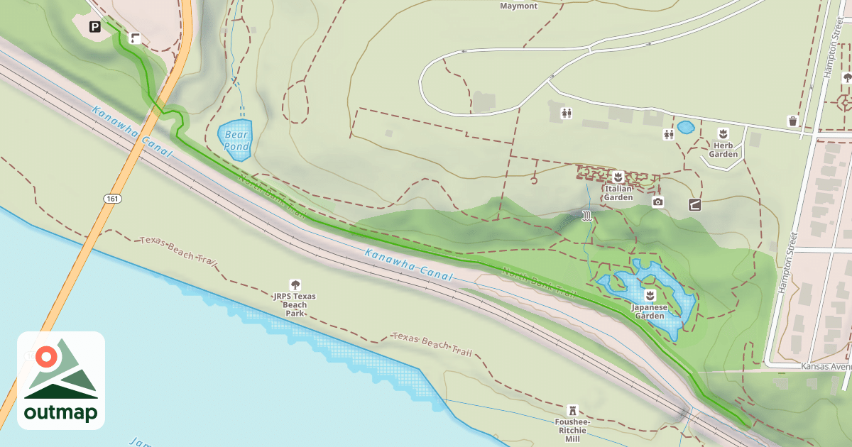 Map of North Bank Trail